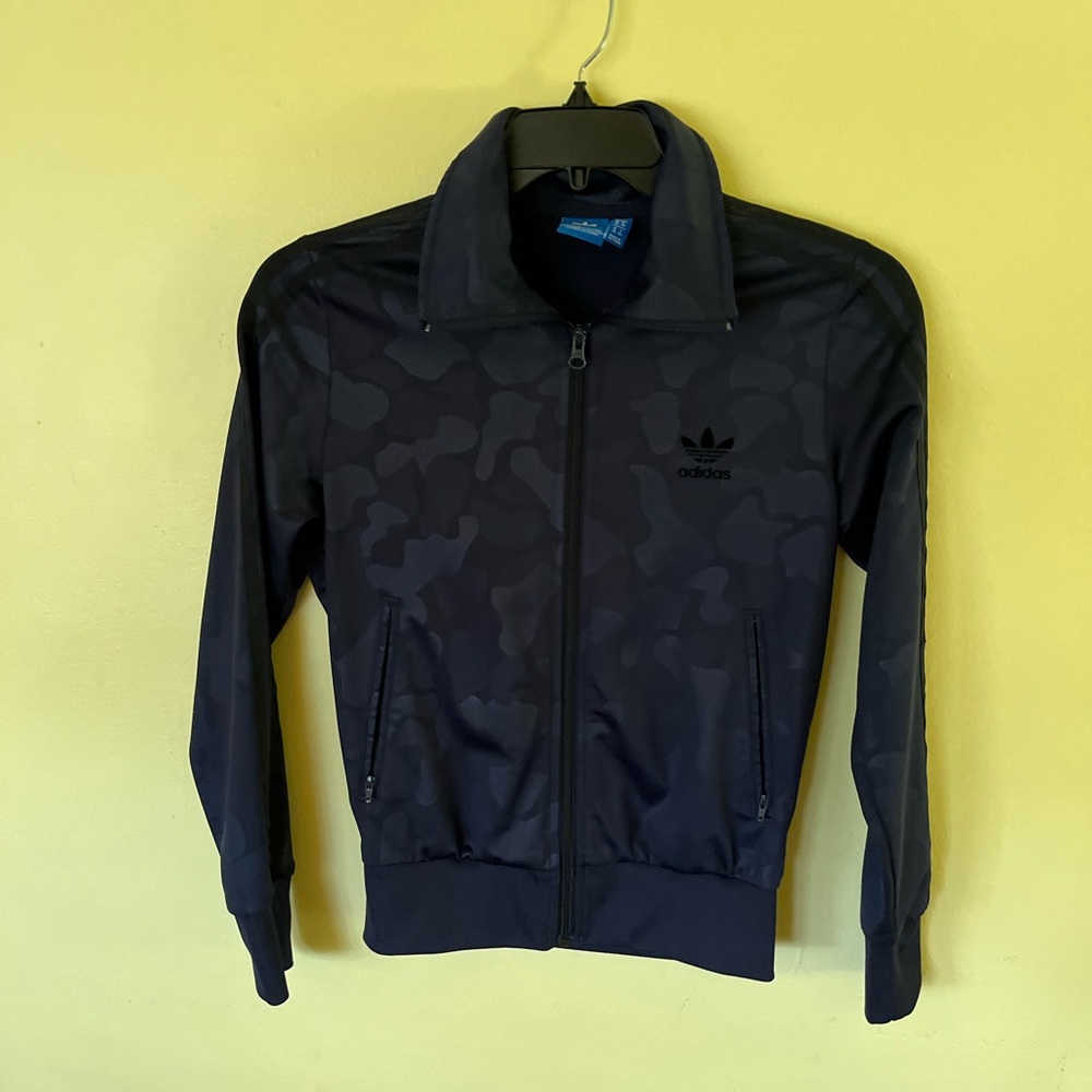 Adidas Mens Black Camo Jacket Size Small Adidas Mens Black Camo Jacket Size Small